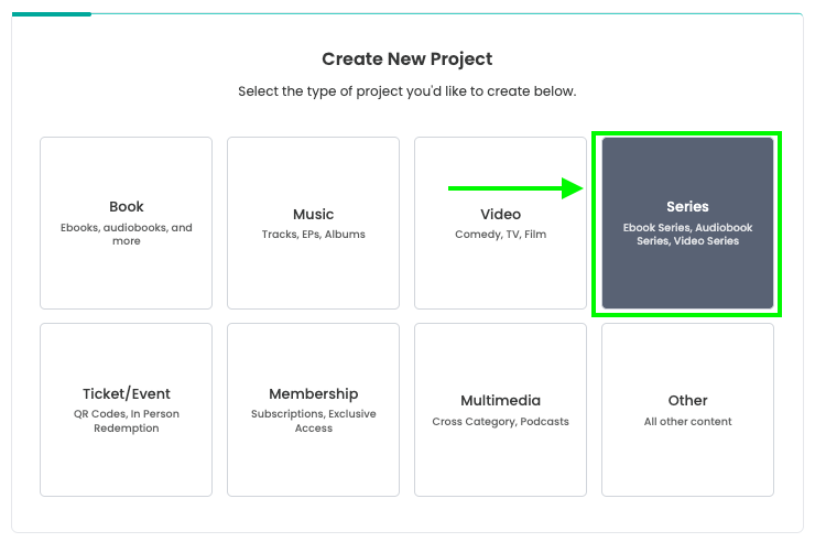 Select Series from category options